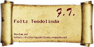 Foltz Teodolinda névjegykártya